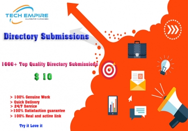 1000+ Genuine Directory Submissions upto PR9