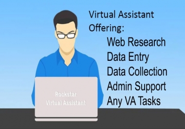 I will be an ideal virtual assistant,  data entry,  web research,  copy paste