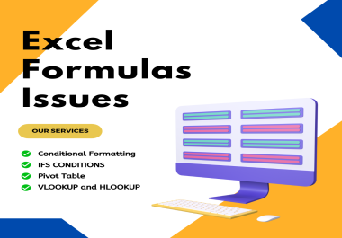 I Will Resolve Any Excel Formulas Issues