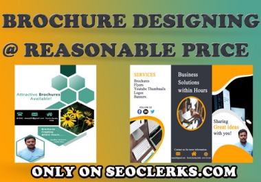I will design brochures at reasonable price with unlimited revisions