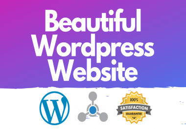 I will make a Beautiful WordPress Website