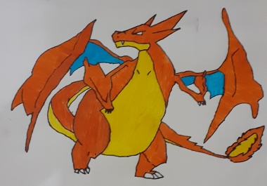 I will draw any cartoon characters.