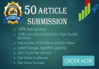 i will create 50 article submission on high da pa