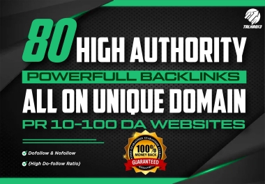 I will create manually 80 unique SEO backlinks on DA 100 websites