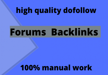 Create manually 30 dofollow forums backlinks with high pr