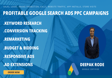 I will set up a profitable google search ads PPC campaign