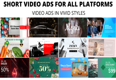 I will create scroll stopping video ads for all platforms