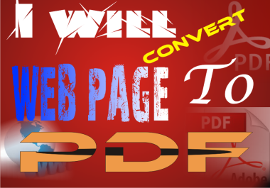 I will Convert Website Or Blog Pages Into PDF File