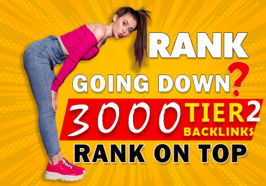 Rank on 1st position Monthly OffPage SEO 3000 Tier 2 DA 70+ Backlinks