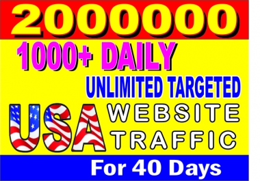 I will bring UNLIMITED ORGANIC TRAFFIC from USA