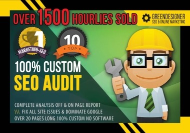 100 custom SEO website audit - fully optimise your websites seo