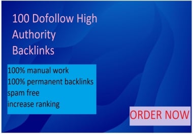 NEW category Manual 100 Do-follow High Authority SEO backlinks
