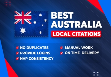 I will do 70 australian local SEO citations and business directories listings