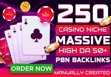 250 Thai/Korean/Indonesian SEO DA50+ PBN BACKLINKS-Gambling-Poker-Casino-Betting
