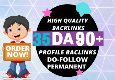 Create high 35 profile authority backlink manual SEO service