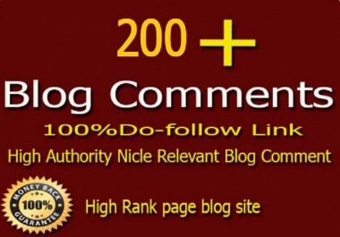 I Will Submitt 200 High Quality Dofollow Blog Comment