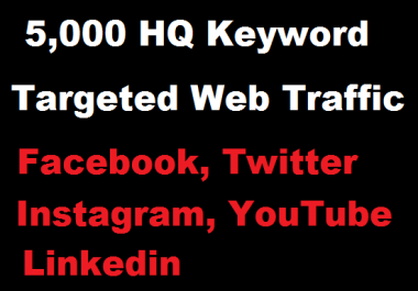 5000 Real HQ Keywords targeted web traffic