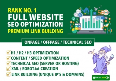 I will do SEO optimization of your website that will increase ranking