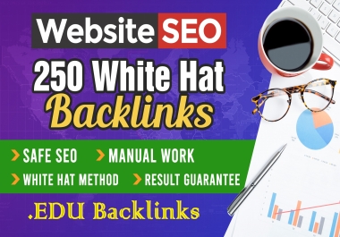 I will do 250 white hat links with education backlinks for website seo
