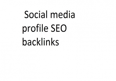 I will do social media profile SEO backlinks