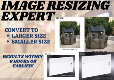 Resize images without losing quality 10 images per order