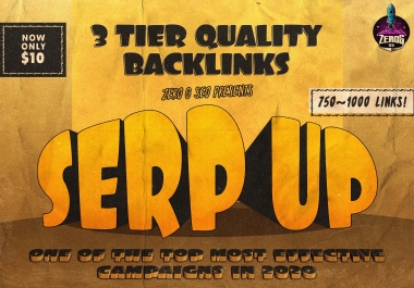 SERP UP Campaign 400 High DA 30+ With 1200 Total Links
