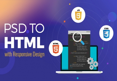 I will convert your PSD files to responsive HTML Bootstrap