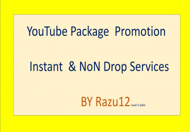 Awesome YouTube package service Instant & Non Drop