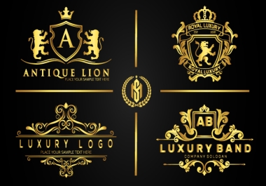 I will do luxury crown,  jewelry minimalist logo design