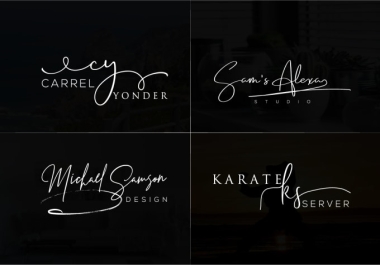 I will design modern signature logo in 24hrs