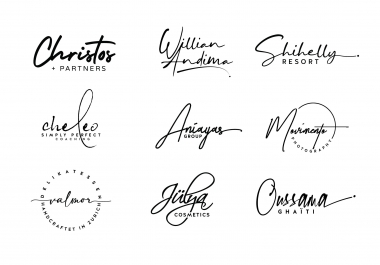 I will design 3 creative signature handwritten logo