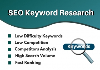 Professional SEO Keyword Research and Fast 1st Page Ranking
