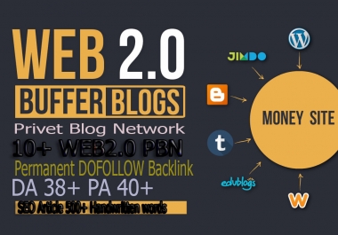 get 10+ parmanent web2.0 pbn backlink with high da/pa in your website with unique website