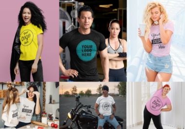 I will do 50 realistic t shirt mock up