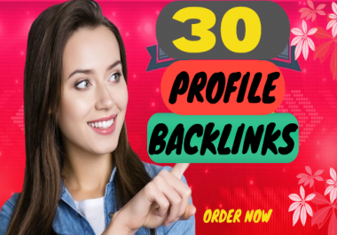 I Will Build 30+ High Authority Profile Backlinks For SEO