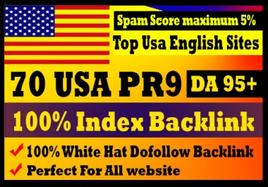 I will create 70 USA pr9 high authority safe SEO backlink