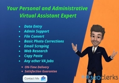 Personal and Administrative Virtual assistant expert for any kind of VA work