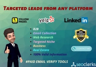 Target B2B Leads and valid data from any platform