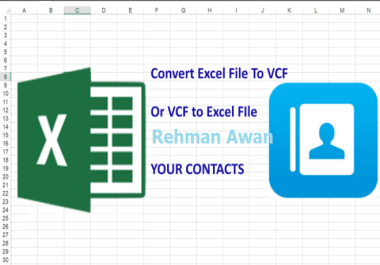 I will convert your 1 Excel or CSV contact list up to 5,000 contacts to 1 Vcard File