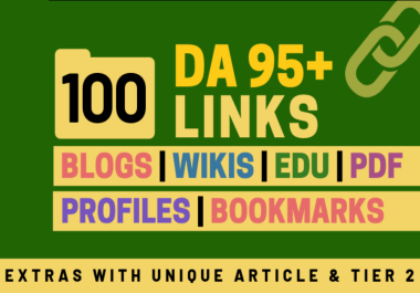100+ High DA 95+ HQ Links to Ranking Your Website for ever
