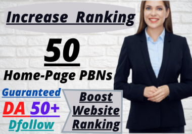 Get 50 Powerful Domain Authority DA 50+ Homepage PBN Posts contextual backlinks