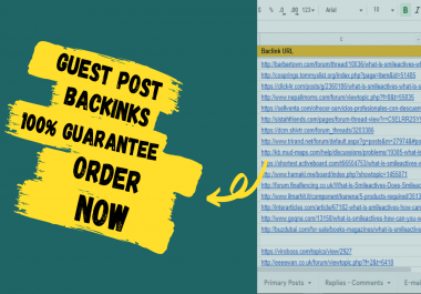 30 SEO Guest Post Backlinks DA 50 to DA 70+ Permanent Links