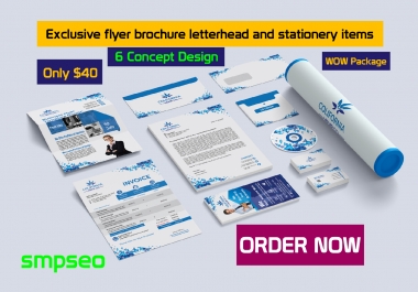 Exclusive flyer brochure letterhead stationery items