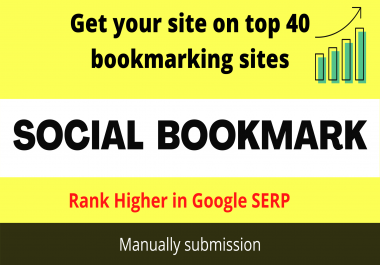 Manually create top 40 social bookmarking backlinks