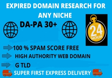 I will find 3 expired domain with PA30, DA20 plus old aged domain