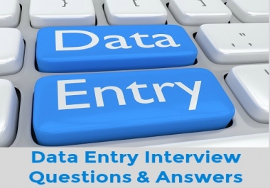 I will do any type of data entry or typing work
