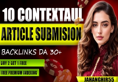 I will do 10 Contextaul Article submission Backlinks