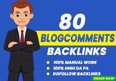 I will do 80 blogcomment with high backlinks