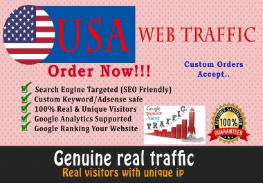I will send real 25000 USA web traffic visitors to your website