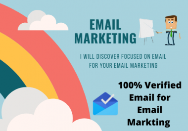 Will Provide 1000 targeted email list for email marketing